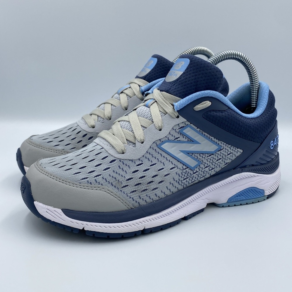 New Balance 847v4 Women's 7.5 B Light Aluminum Team Carolina Blue Walking Shoes
